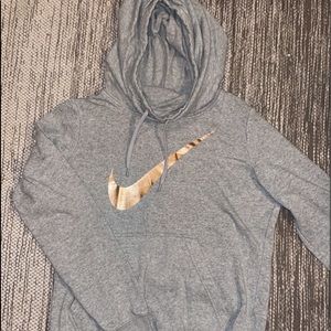 Grey and rose gold nike hoodie